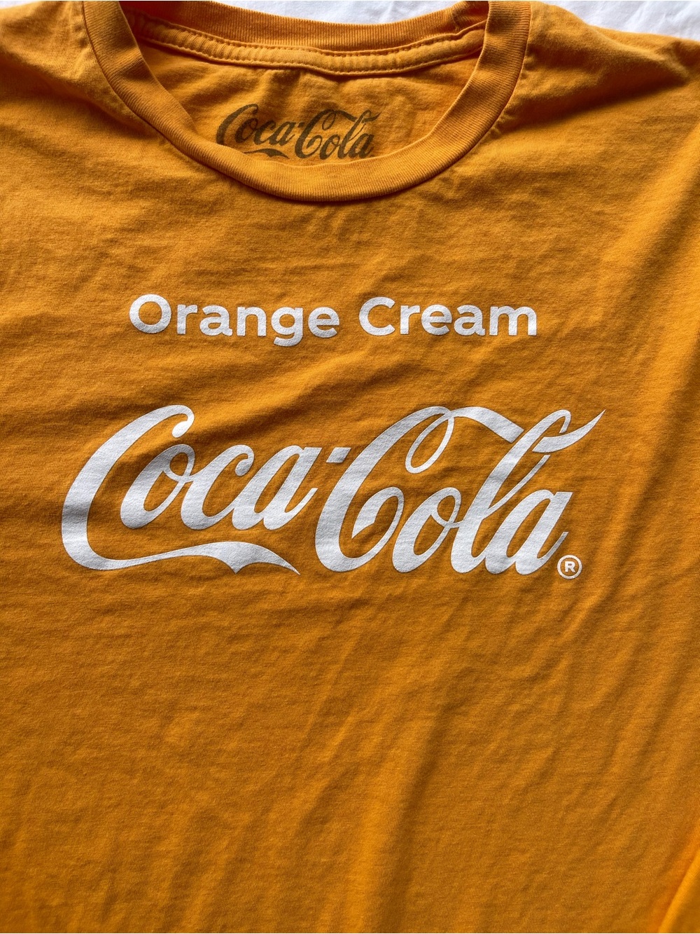 Coca Cola Orange Cream Graphic Tee - Men's Yellow-Orange Shirt